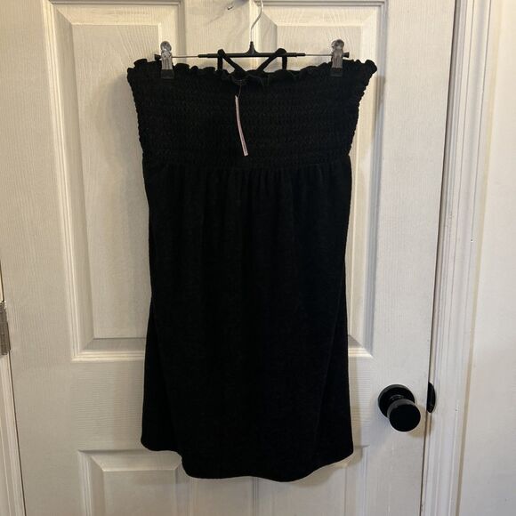 NWT Wild Fable Smocked Halter Neck Cover Up Dress Size Medium Black - Picture 1 of 16